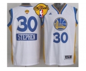 NBA Golden State Warrlors #30 Stephen Curry White 2014-15 Christmas Day The Finals Patch Stitched Jerseys