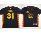 NBA Golden State Warrlors #31 Festus Ezeli Black Slate Chinese New Year Stitched Jerseys