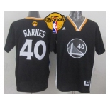 NBA Golden State Warrlors #40 Harrison Barnes Black New Alternate The Finals Patch Stitched Jerseys