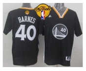 NBA Golden State Warrlors #40 Harrison Barnes Black New Alternate The Finals Patch Stitched Jerseys