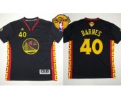 NBA Golden State Warrlors #40 Harrison Barnes Black Slate Chinese New Year The Finals Patch Stitched Jerseys