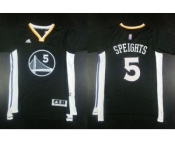 NBA Golden State Warrlors #5 Marreese Speights Black New Alternate Stitched Jerseys