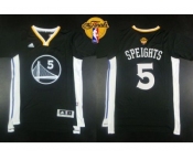 NBA Golden State Warrlors #5 Marreese Speights Black New Alternate The Finals Patch Stitched Jerseys