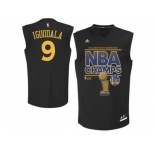 NBA Golden State Warrlors #9 Andre Iguodala Black 2015 NBA Finals Champions Stitched jerseys