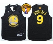 NBA Golden State Warrlors #9 Andre Iguodala Black Fashion The Finals Patch Stitched jerseys