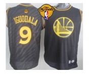 NBA Golden State Warrlors #9 Andre Iguodala Black Precious Metals Fashion The Finals Patch Stitched Jerseys