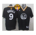 NBA Golden State Warrlors #9 Andre Iguodala New Black Alternate The Finals Patch Stitched Jerseys