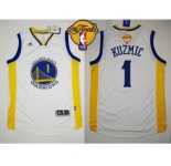 NBA Revolution 30 Golden State Warrlors #1 Ognjen Kuzmic White The Finals Patch Stitched Jerseys