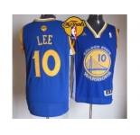 NBA Revolution 30 Golden State Warrlors #10 David Lee Blue The Finals Patch Stitched Jerseys