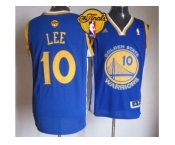 NBA Revolution 30 Golden State Warrlors #10 David Lee Blue The Finals Patch Stitched Jerseys