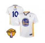 NBA Revolution 30 Golden State Warrlors #10 David Lee White Alternate The Finals Patch Stitched Jerseys