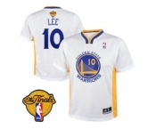 NBA Revolution 30 Golden State Warrlors #10 David Lee White Alternate The Finals Patch Stitched Jerseys