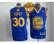 NBA Revolution 30 Golden State Warrlors #30 Stephen Curry Blue The Finals Patch Stitched Jerseys