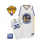 NBA Revolution 30 Golden State Warrlors #30 Stephen Curry White Autographed The Finals Patch Stitched Jerseys