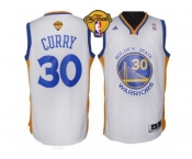 NBA Revolution 30 Golden State Warrlors #30 Stephen Curry White The Finals Patch Stitched Jerseys