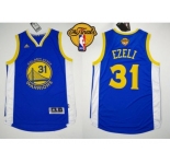 NBA Revolution 30 Golden State Warrlors #31 Festus Ezeli Blue The Finals Patch Stitched Jerseys