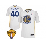 NBA Revolution 30 Golden State Warrlors #40 Harrison Barnes White Alternate The Finals Patch Stitched Jerseys