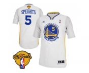 NBA Revolution 30 Golden State Warrlors #5 Marreese Speights White Alternate The Finals Patch Stitched Jerseys