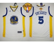 NBA Revolution 30 Golden State Warrlors #5 Marreese Speights White The Finals Patch Stitched Jerseys