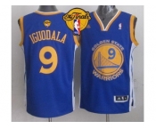 NBA Revolution 30 Golden State Warrlors #9 Andre Iguodala Blue The Finals Patch Stitched Jerseys