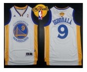 NBA Revolution 30 Golden State Warrlors #9 Andre Iguodala White The Finals Patch Stitched Jerseys