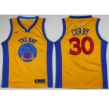 Nike Golden State Warriors #30 Stephen Curry Gold NBA Swingman City Edition Jersey