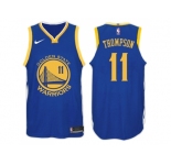 Nike NBA Golden State Warriors #11 Klay Thompson Jersey 2017-18 New Season Blue Jersey