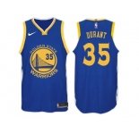 Nike NBA Golden State Warriors #35 Kevin Durant Jersey 2017-18 New Season Blue Jersey