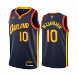 Nike Warriors #10 Brad Wanamaker Navy NBA Swingman 2020-21 City Edition Jersey