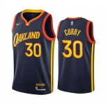 Nike Warriors #30 Stephen Curry Navy NBA Swingman 2020-21 City Edition Jersey