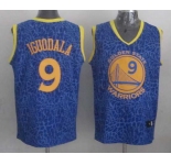 nba golden state warriors #9 iguodala blue leopard print[2014 new]