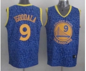 nba golden state warriors #9 iguodala blue leopard print[2014 new]