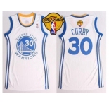 NBA Women Warriors #30 Stephen Curry White The Finals Patch Dress Stitched Jerseys