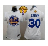 NBA Women Warriors #30 Stephen Curry White The Finals Patch Fashion Stitched Jerseys