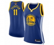 Women Golden State Warriors #11 Klay Thompson Authentic Royal Blue 2019 Basketball Finals Bound Basketball Jersey - Icon Edition