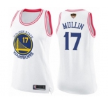 Women Golden State Warriors #17 Chris Mullin Swingman White Pink Fashion 2019 Basketball Finals Bound Basketball Jersey