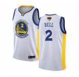 Women Golden State Warriors #2 Jordan Bell Authentic White 2019 Basketball Finals Bound Basketball Jersey - Association Edition