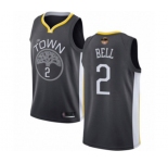 Women Golden State Warriors #2 Jordan Bell Swingman Black 2019 Basketball Finals Bound Basketball Jersey - Statement Edition