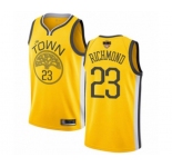 Women Golden State Warriors #23 Mitch Richmond Yellow Swingman 2019 Basketball Finals Bound Jersey - Earned Edition