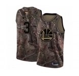 Women Golden State Warriors #3 David West Swingman Camo Realtree Collection Basketball 2019 Basketball Finals Bound Jersey