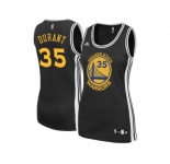 Women Golden State Warriors #35 Kevin Durant Black Jersey