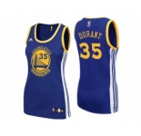 Women Golden State Warriors #35 Kevin Durant Road Blue Jersey