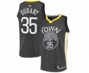 Women Golden State Warriors #35 Kevin Durant Swingman Black 2019 Basketball Finals Bound Basketball Jersey - Statement Edition