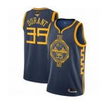 Women Golden State Warriors #35 Kevin Durant Swingman Navy Blue Basketball 2019 Basketball Finals Bound Jersey - City Edition