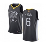 Women Golden State Warriors #6 Nick Young Swingman Black 2019 Basketball Finals Bound Basketball Jersey - Statement Edition