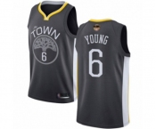Women Golden State Warriors #6 Nick Young Swingman Black 2019 Basketball Finals Bound Basketball Jersey - Statement Edition