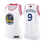Women Golden State Warriors #9 Andre Iguodala Swingman White Pink Fashion 2019 Basketball Finals Bound Basketball Jersey
