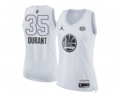 Women Nike Golden State Warriors #35 Kevin Durant White NBA Jordan Swingman 2018 All-Star Game Jersey