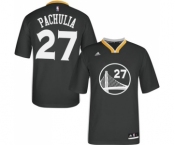 Women's Adidas Golden State Warriors #27 Zaza Pachulia Authentic Black Alternate NBA Jersey