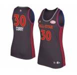 Women's Adidas Golden State Warriors #30 Stephen Curry Swingman Charcoal 2017 All Star NBA Jersey